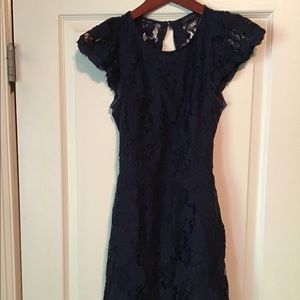 Navy Lace Boutique Dress